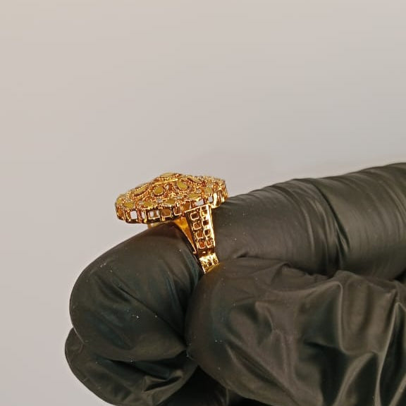 01 Pcs Gold Plated Ring For Ladies | Girls – Fancy Ring For Wedding | Special Occasion | Gold Plated | With Beautiful Box | Rings | Free Style – Without Box
