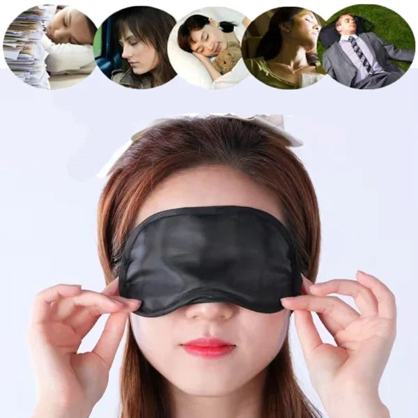 1 Pc Sleep Mask Natural Sleeping Eye Mask Eyeshade Cover Shade Eye Patch Women Men Soft Portable Travel Eyepatch(random color