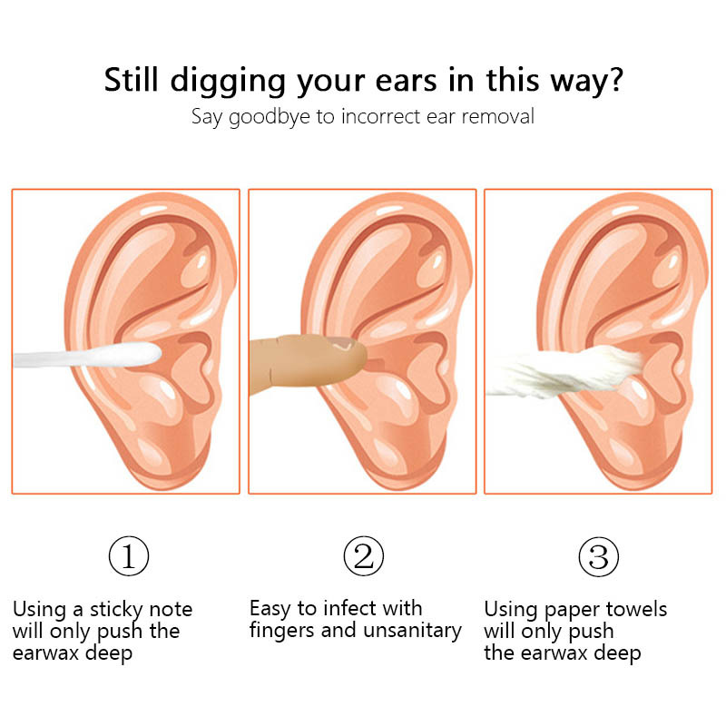 6-in-1 Stainless Steel Earwax Removal Kit | 360° Spiral Earpick Set for Safe & Effective Cleaning