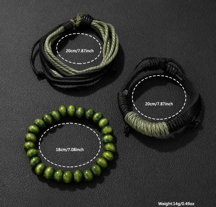 Casual Green Quartz Watch for Men β Bracelet Gift Set | Work & Daily Wear