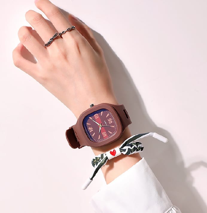 Minimalist Square LED Digital Watch – Stylish, Sleek & Unisex Design Rendom Coloure
