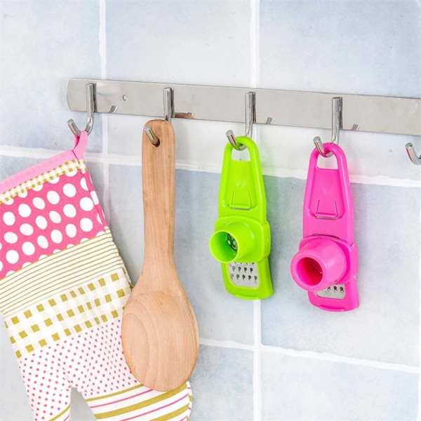 Garlic Press Grater Slicer Plastic Grinding Tool Kitchen Accessories(random Color)
