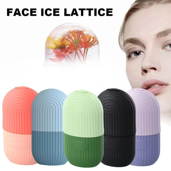 Ice Roller Facial Massage | Silicone Cleansing Ice Lattice | Ice Cube Roller With Scrub – Random Colors