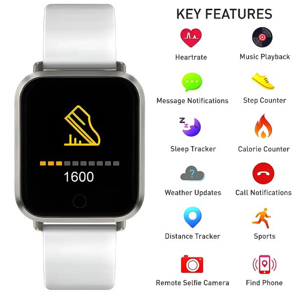 "LH 726 Smart Touchscreen Bluetooth Watch – Stylish Metal Body Smartwatch for Men & Women (Random Color