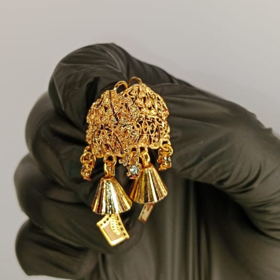 Luminous Gold Plated Earrings For Ladies And Girls | Gold Plated Earrings | Special For Daily Routine Use And For Wedding And Special Occasion | Without Box