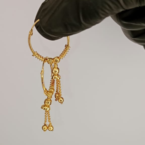Luxurious Gold Plated Earrings For Ladies And Girls | Gold Plated Earrings | For Daily Routine Use And Special Occasion And Wedding ( Pair ) | Without Box