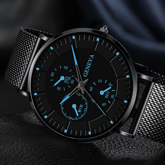 Geneva Classic Quartz Watch  – Timeless Elegance for Everyday Style  In Rendom Colors