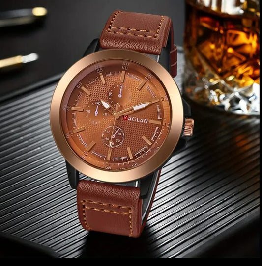 Raglan Black Edition – Premium Quartz Watch with Sleek Black Strap