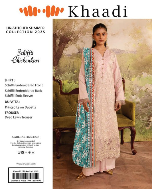 Khaadi ✨ 3 Piece Khaadi Chicken Kari Unstitched Suit New Collection For Womens