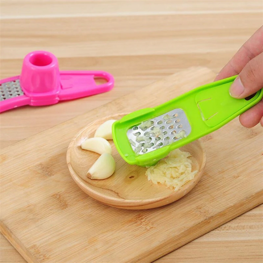 Garlic Press Grater Slicer Plastic Grinding Tool Kitchen Accessories(random Color)