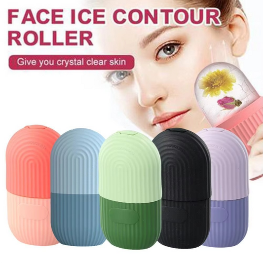 Ice Roller Facial Massage | Silicone Cleansing Ice Lattice | Ice Cube Roller With Scrub – Random Colors