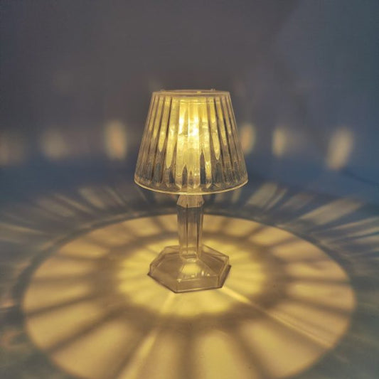 "Crystal Diamond LED Table Lamp – Elegant Night Light for Home & Bedroom (Battery Operated
