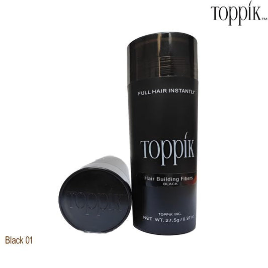 Toppik Hair Building Fibers (27g) with Spray Applicator – Instant Hair Volume for Thinning Hair (Black & Dark Brown)